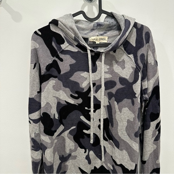 ENAZ ORGL Gray and Black Camo Hooded Sweater - Picture 2 of 6